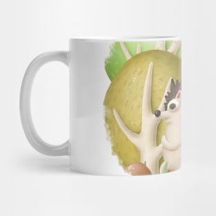 Cute hedgehog in forest Mug